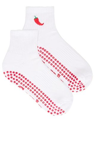 Spicy Grip Socks in White | Revolve Clothing (Global)