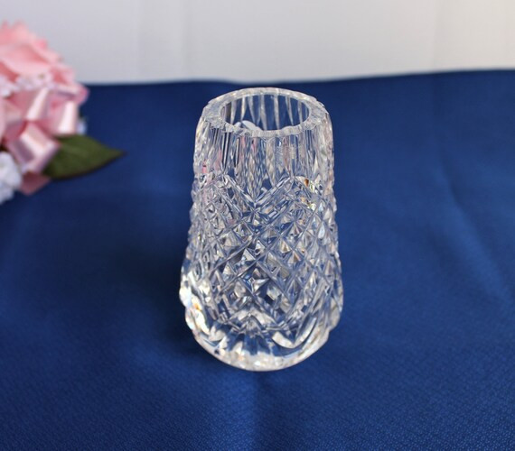 Small Clear Crystal Glass Bud Vase with Rounded Base 4" high | Etsy (US)