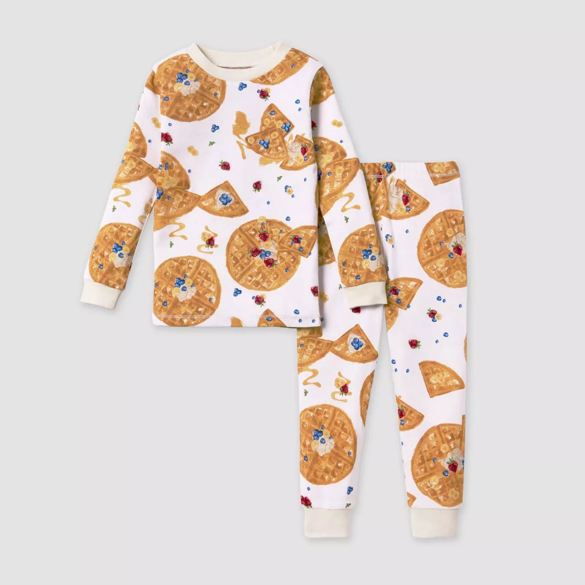 Burt's Bees Baby® Baby 2pc Waffles Pajama Set - Tan/White | Target