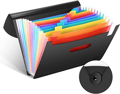 LOETAD Document Folder A4 12 Compartments File Organiser with Elastic Band and Closure Button Org... | Amazon (DE)