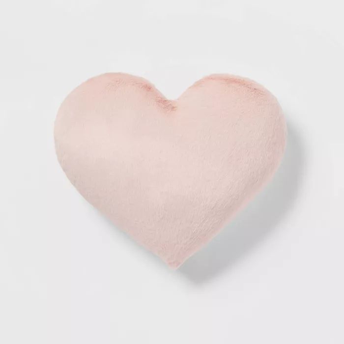 Oversized Faux Fur Valentine's Day Heart Pillow - Threshold™ | Target