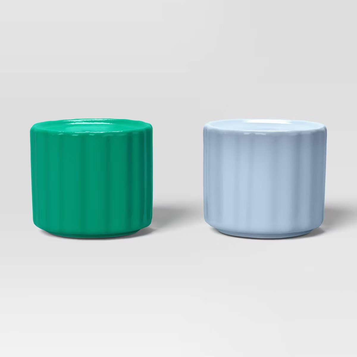 Novelty Salt and Paper Shaker Set Blue/Green Columns - Room Essentials™ | Target