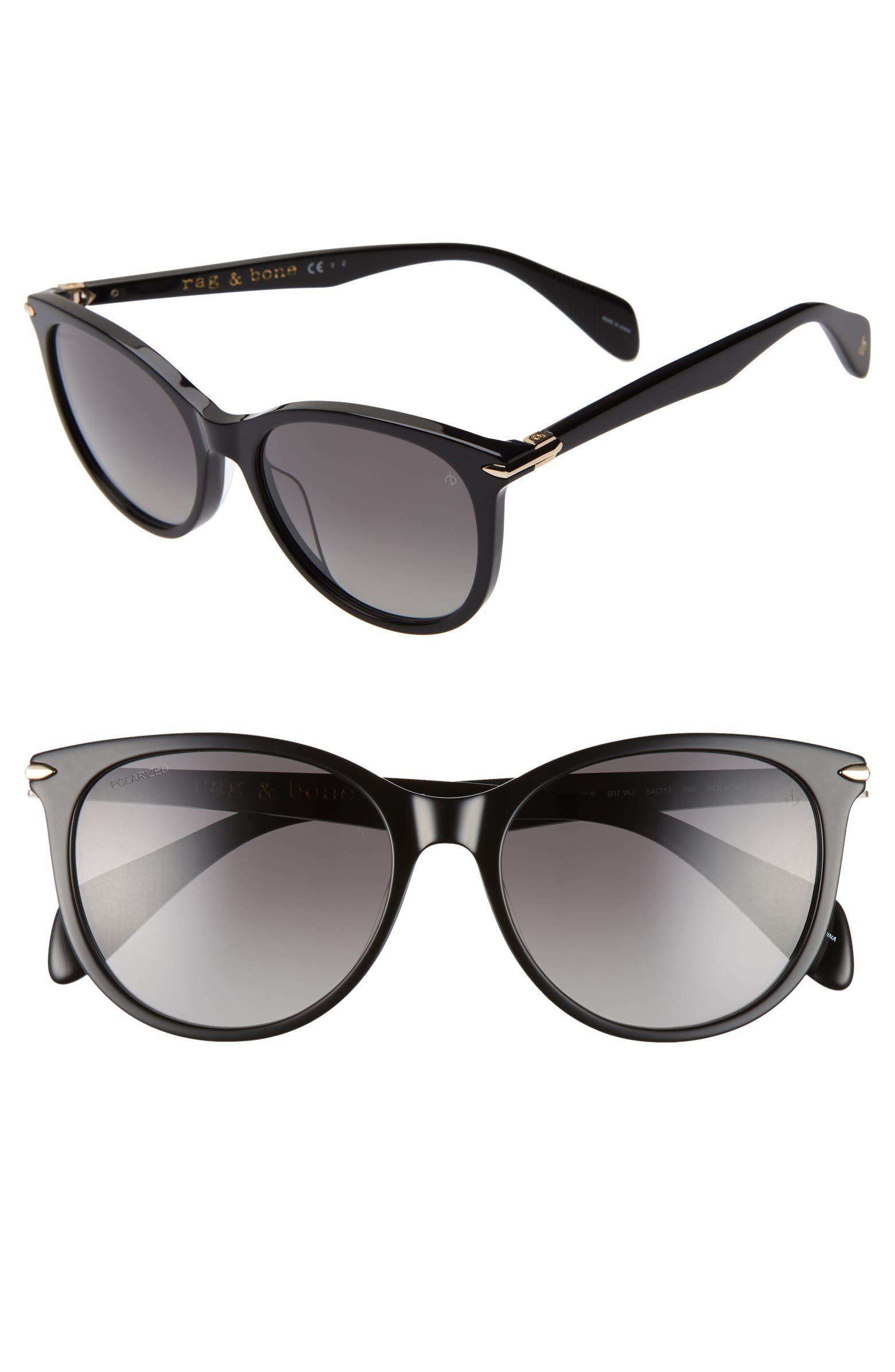 54mm Polarized Round Sunglasses | Nordstrom