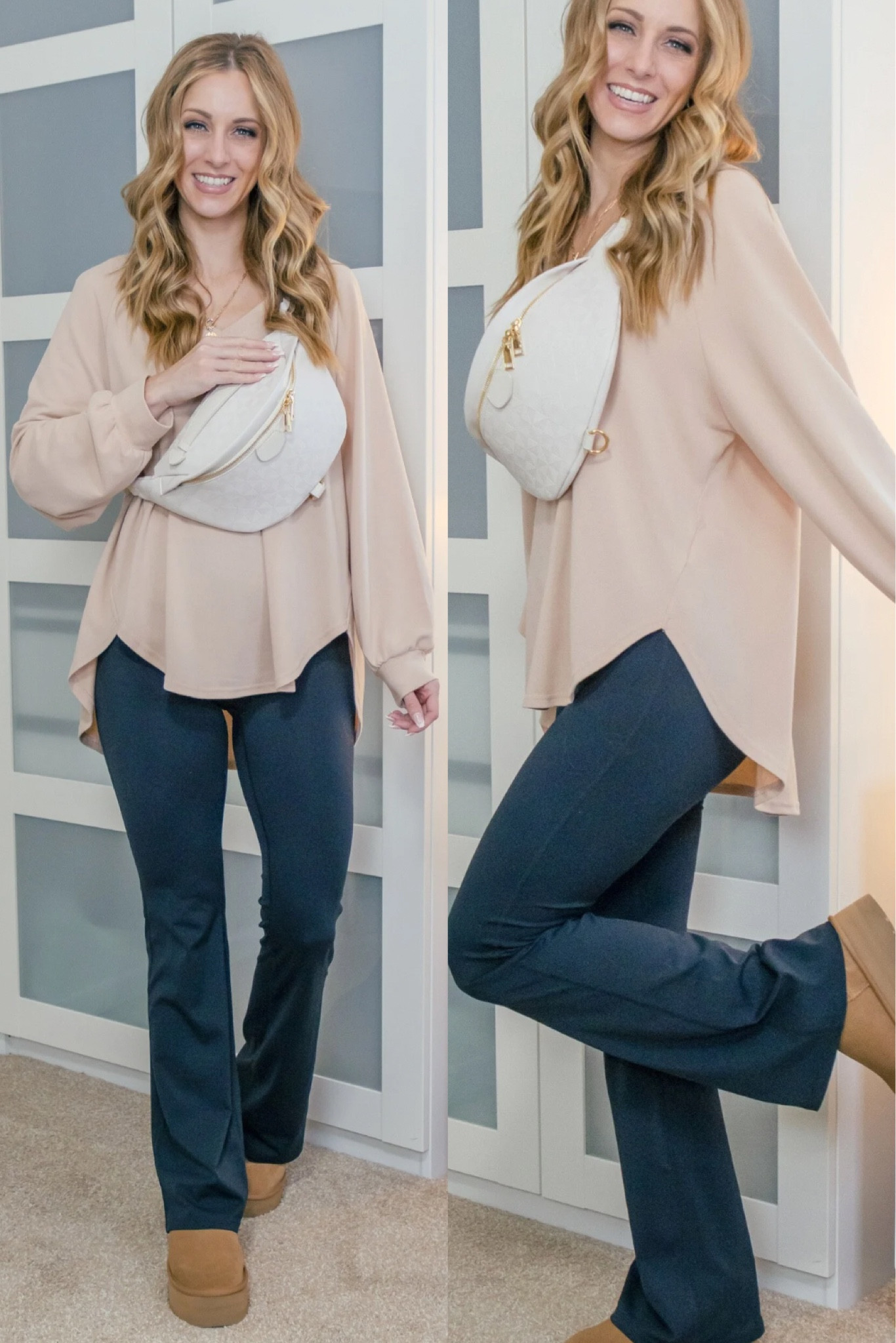 Quick, easy, comfy everyday flare leggings outfit.
I’m wearing a size medium in the apricot color in the top.
I’m wearing a size small in the leggings.
I find the UGG boots to fit TTS.



#LTKFindsUnder100 #LTKFindsUnder50 #LTKStyleTip