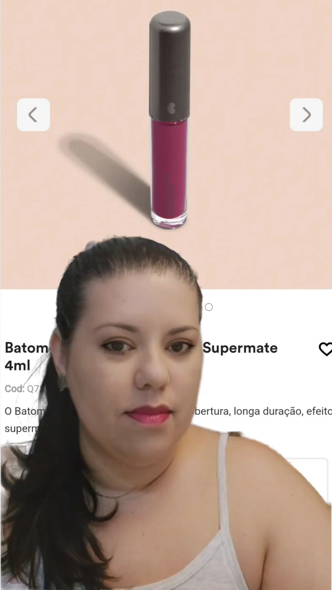 🎥 Aquele momento em que a dona de casa se cuida e aplica o batom favorito! Estou usando o Batom Líquido Supermate na cor Amorli da "Quem Disse, Berenice?" Ele é super mate, tem uma cor intensa e ainda hidrata os lábios com Manteiga de Karité. Não mancha, não transfere e tem longa duração. Prático e lindo, do jeitinho que a gente ama! 💄✨

