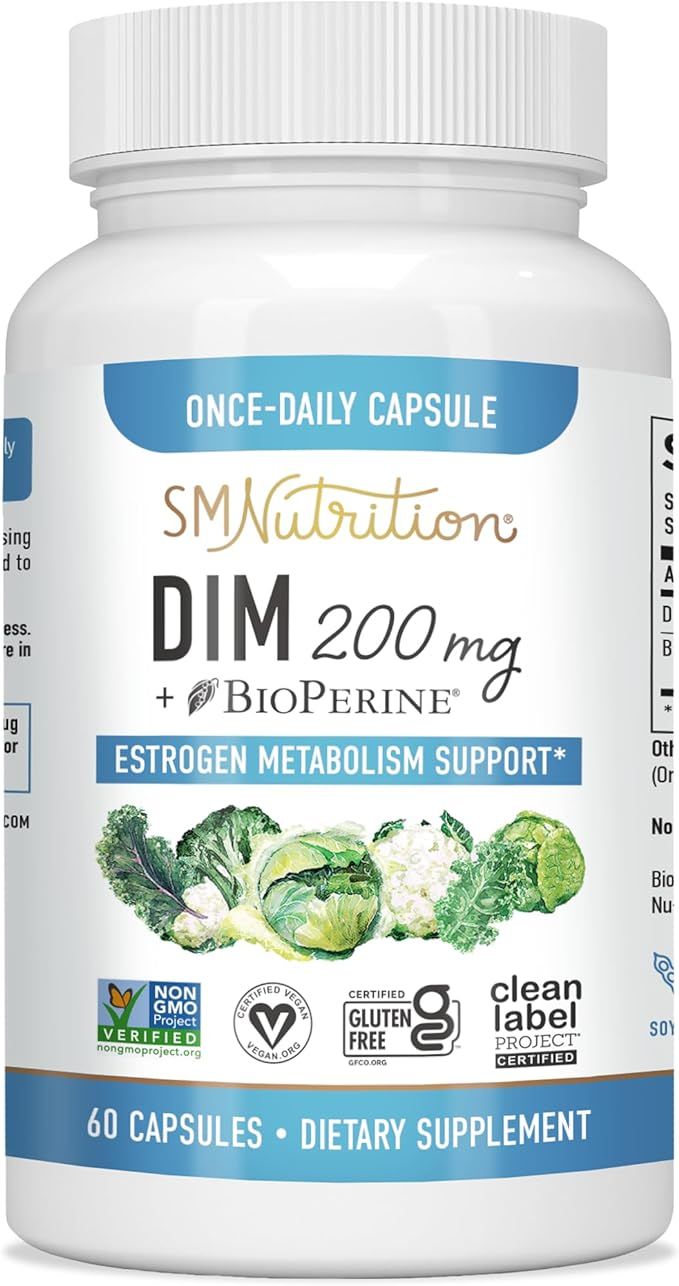 DIM Supplement 200 mg | Estrogen Balance for Women & Men | Hormone Balance, Hormonal Acne Supplem... | Amazon (US)