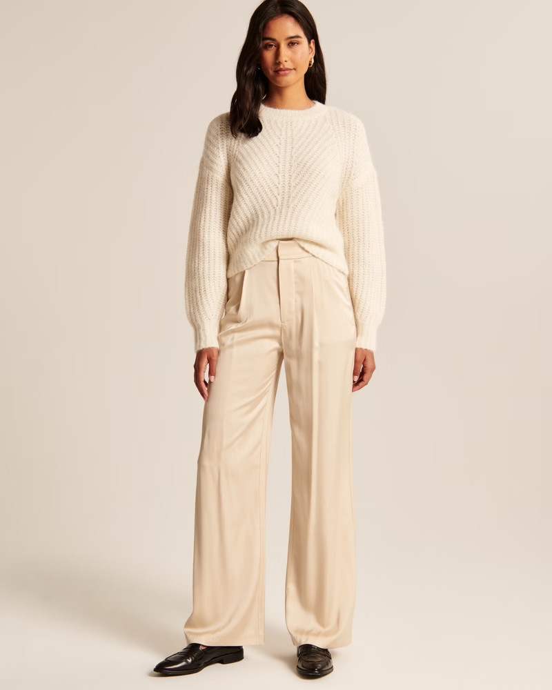 Alpaca-Blend Crew Sweater | Abercrombie & Fitch (US)