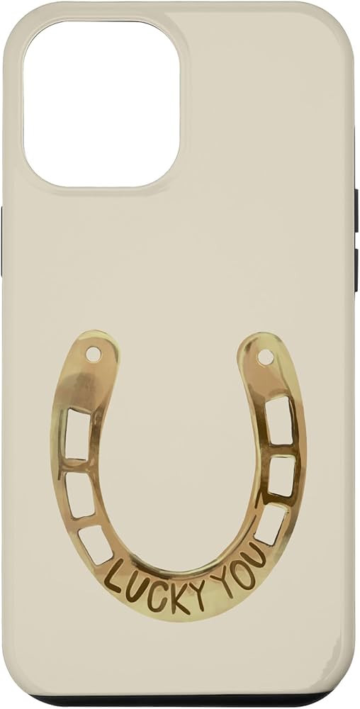iPhone 14 Pro Max Horseshoe Lucky Cowgirl Painting Cream Case | Amazon (US)