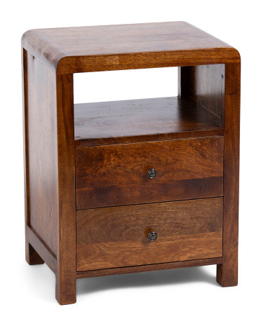 23.5x17.75 Aspen Solid Wood 2 Drawer Nightstand | TJ Maxx