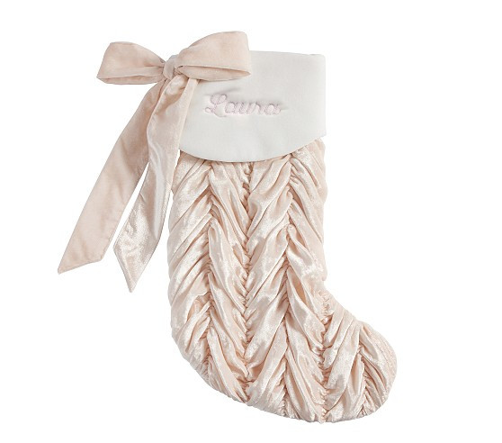 Blush Ruched Velvet | Pottery Barn Kids