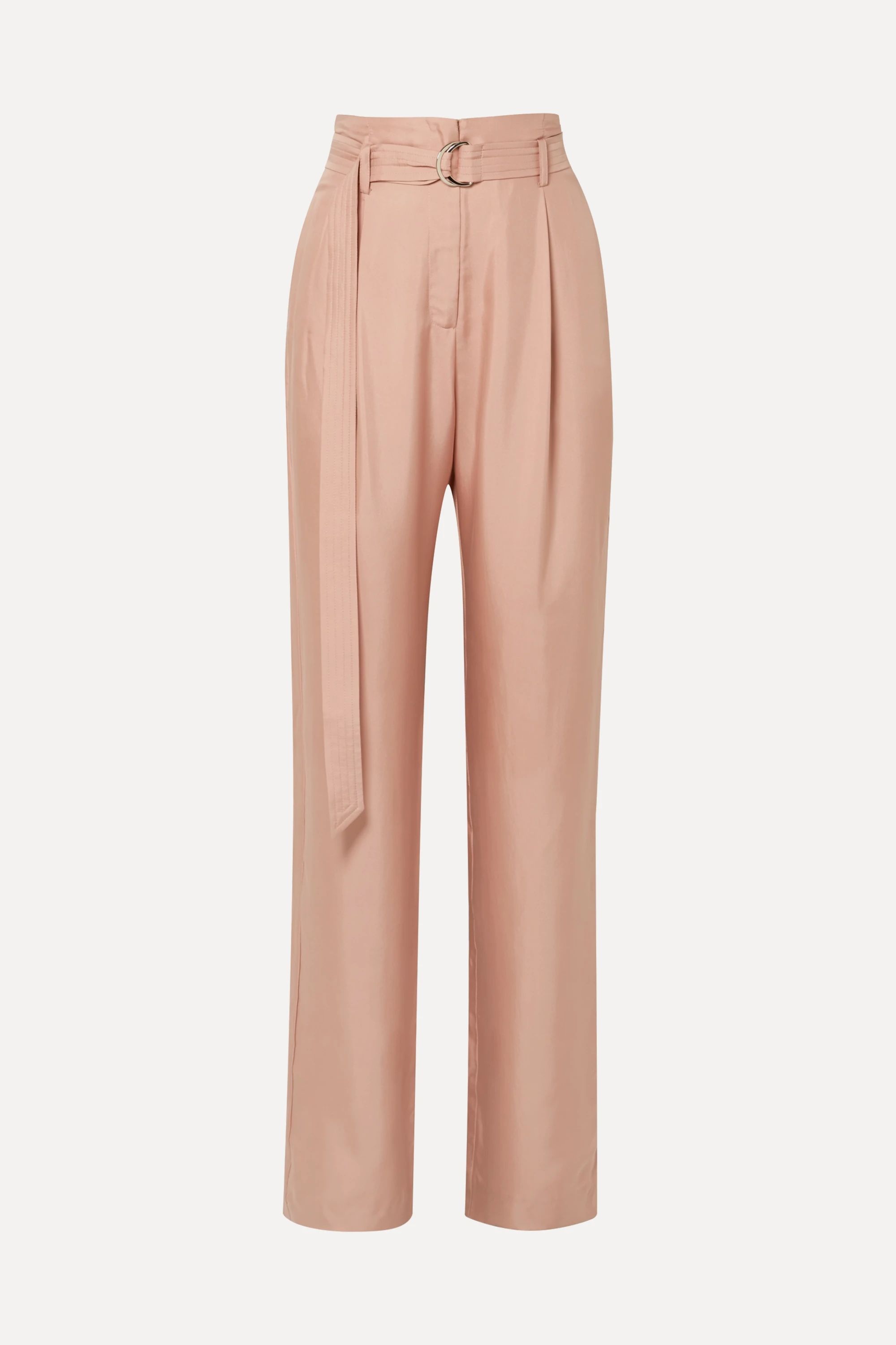 Belted silk-satin twill wide-leg pants | NET-A-PORTER (US)