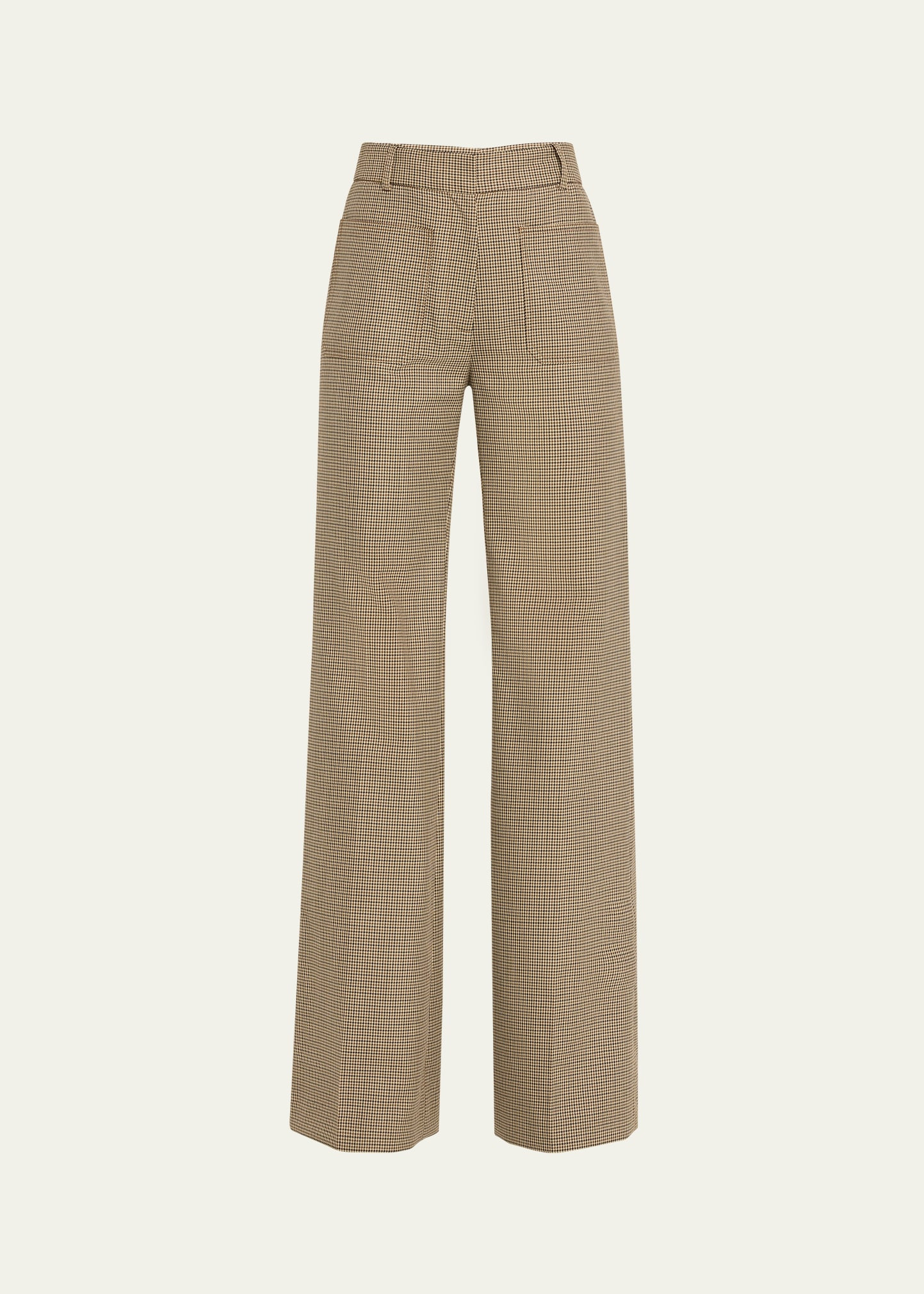 Nili Lotan Christophe Micro Houndstooth Wide Leg Wool Pants | Bergdorf Goodman