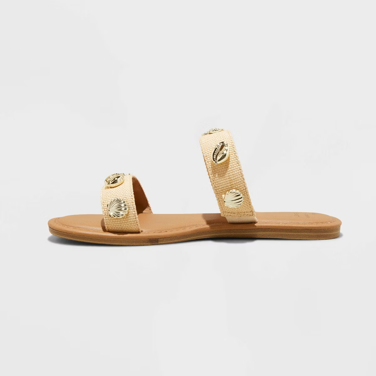 Women's Kiera Embellished Slides - A New Day™ Tan | Target