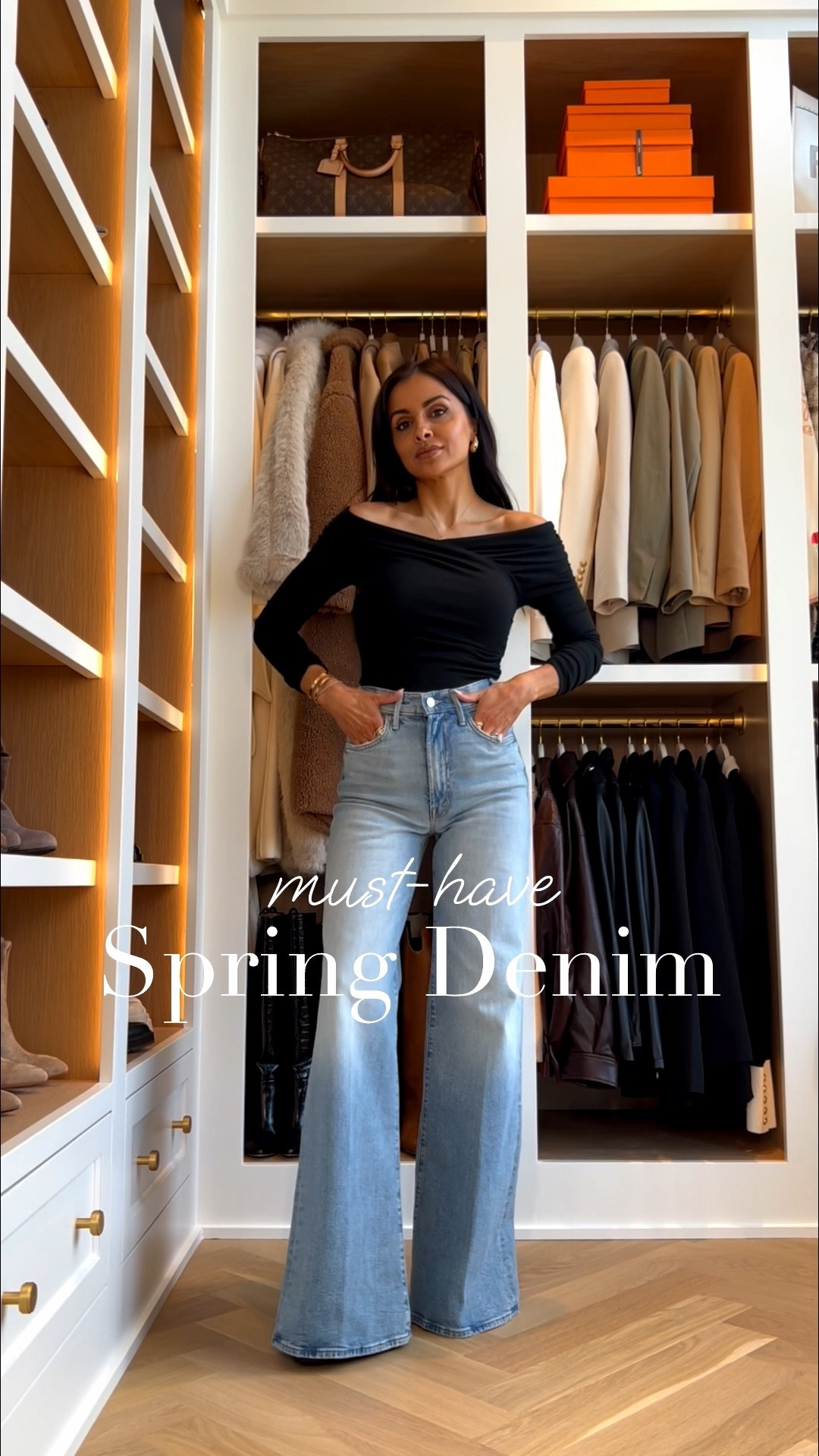 Most flattering light wash denim and I really can’t get enough! These jeans have that perfect high rise and subtle flare that makes your legs look miles long. This wash feels so fresh for spring and instantly elevates a simple outfit.

Mother jeans wearing size 24 runs TTS
Aritzia white tee - size XS
Zara off the shoulder top - size XS

miamiamine most flattering light wash denim Mother jeans spring denim outfit Aritzia white tee Zara cropped jacket Gucci Giglio bag Amazon designer sunglasses elevated everyday style chic casual look



#LTKOver40 #LTKootd #LTKPetite