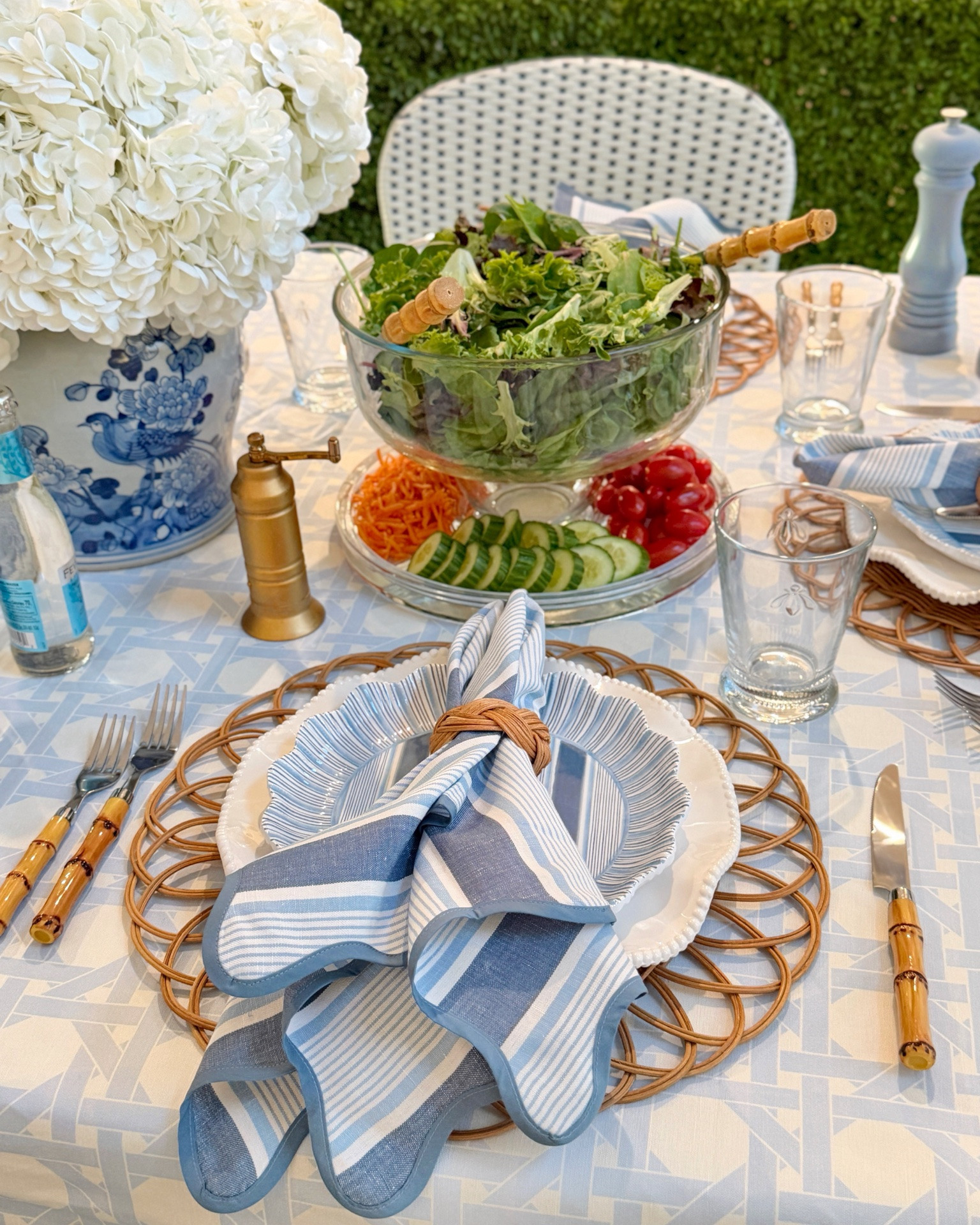 #ad Summer outdoor entertaining with @Wayfair favorites made for effortless hosting all season long! ☀️ #wayfairpartner #wishyouwerehere #wayfair #outdoor

Outdoor hosting, melamine plates, scalloped plates, blue and white decor, salad bowl, chic shatterproof plates melamine dinnerware white dishes outdoor season patio dinner hosting essentials classic coastal timeless decor outdoor living summer tablescape bamboo flatware striped napkins cane print tablecloth rattan placemat

#LTKSaleAlert #LTKHome #LTKSeasonal
