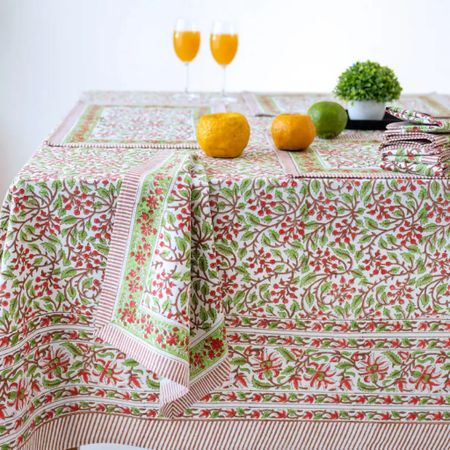 Obsessed with this hand-block style tablecloth that is perfect for Christmas and a fraction of the price from high-end designers!

#LTKHoliday #LTKfindsunder100 #LTKhome