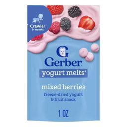 Gerber Baby Food Mixed Berries Freeze-Dried Yogurt Melts Baby Snack - 1oz | Target