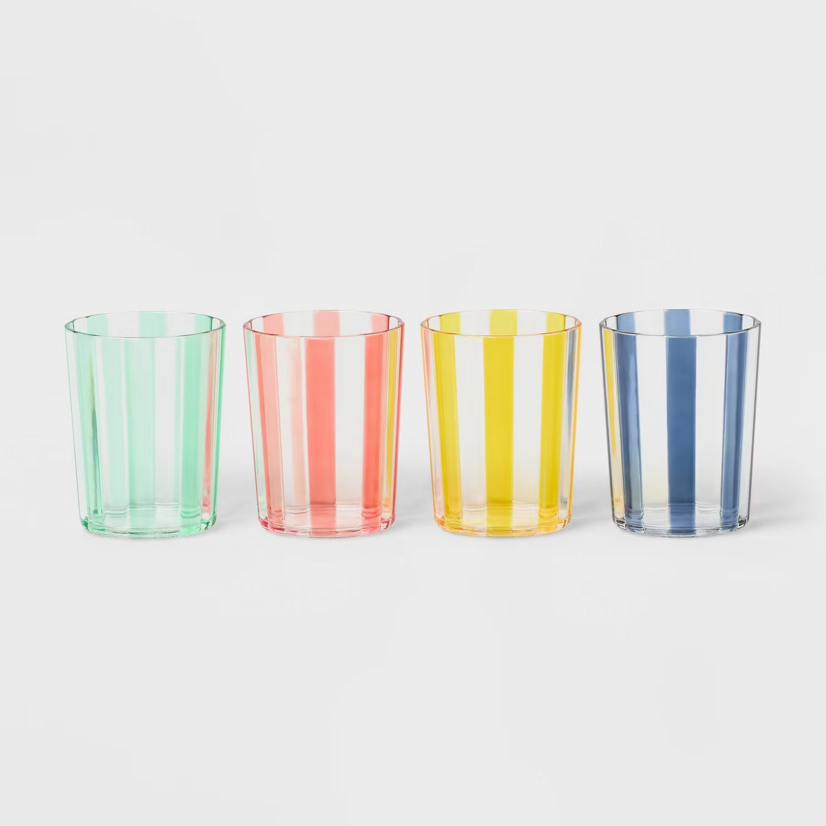 4pk 14 fl oz Striped Low Tumblers - Sun Squad™ | Target