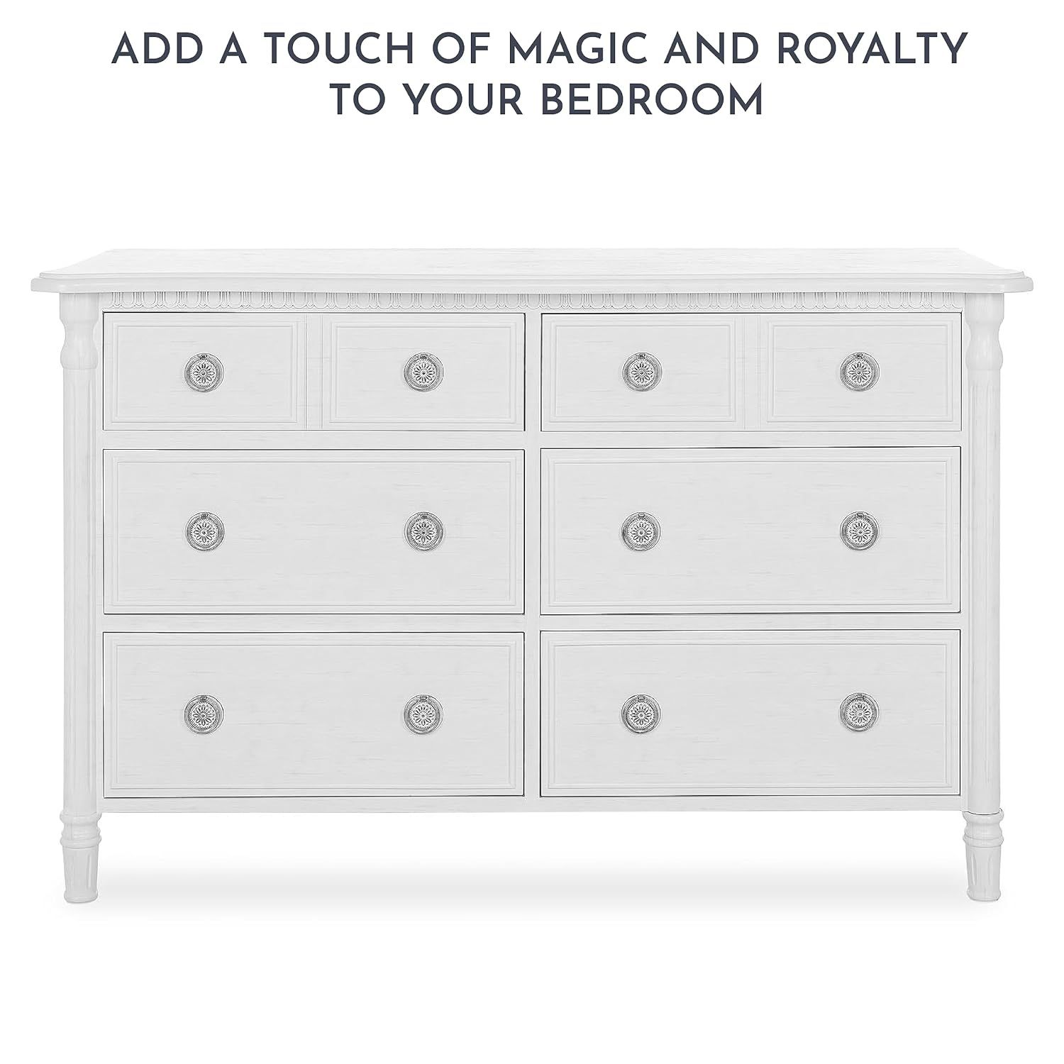 Evolur Julienne Double Dresser In Brush White, Comes With Six Spacious Drawers, Included Anti-Tip... | Amazon (US)