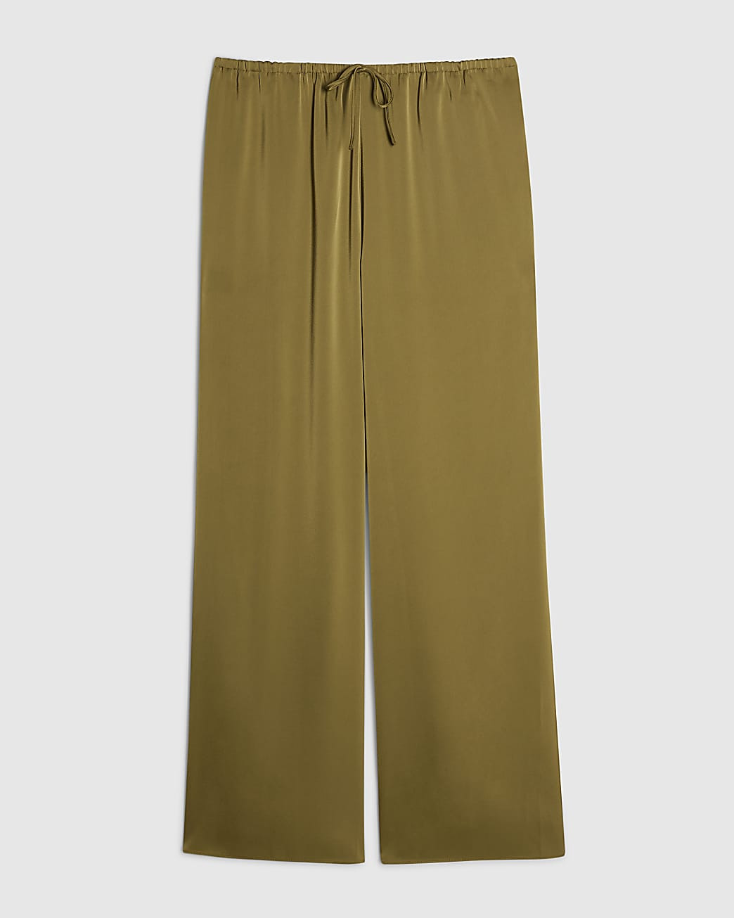 Khaki Satin Trousers | River Island UK & IE
