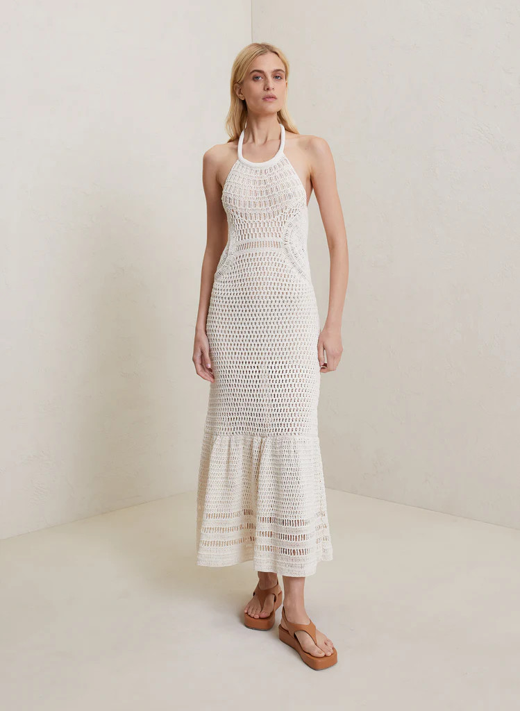 Antonia Crochet Halter Dress | A.L.C