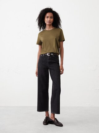 Premium Cotton Relaxed Perfect T-Shirt | Banana Republic Factory