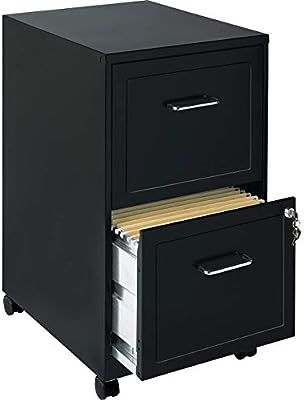 Lorell 16872 2-Drawer Mobile File Cabinet, 18-Inch | Amazon (CA)