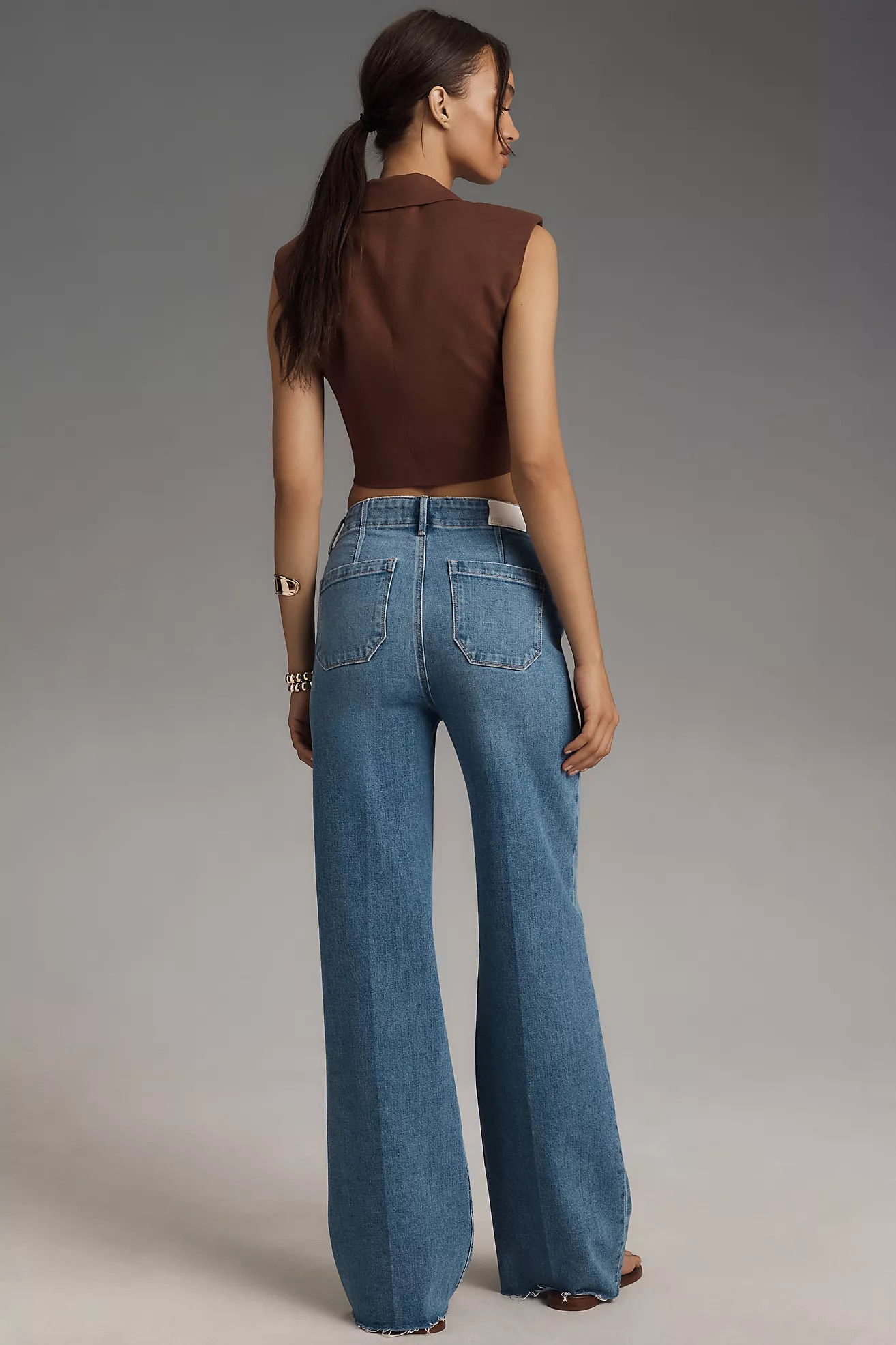 PAIGE Anessa High-Rise Wide-Leg Jeans | Anthropologie (US)