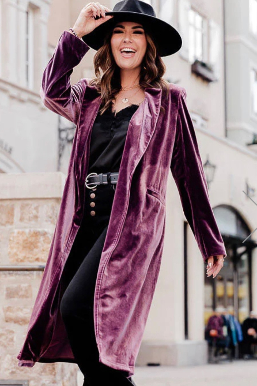 Jolie Plum Velvet Duster Amber … curated on LTK