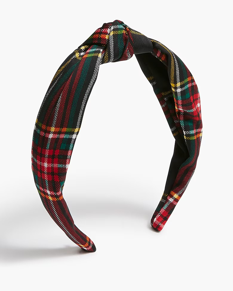 Tartan knot headband | J.Crew Factory