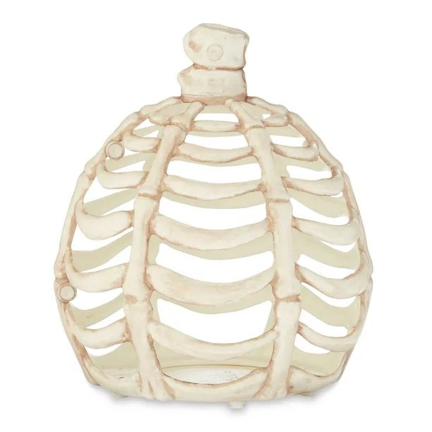 Way To Celebrate Bone Pumpkin Halloween Decoration, 6 Inch | Walmart (US)