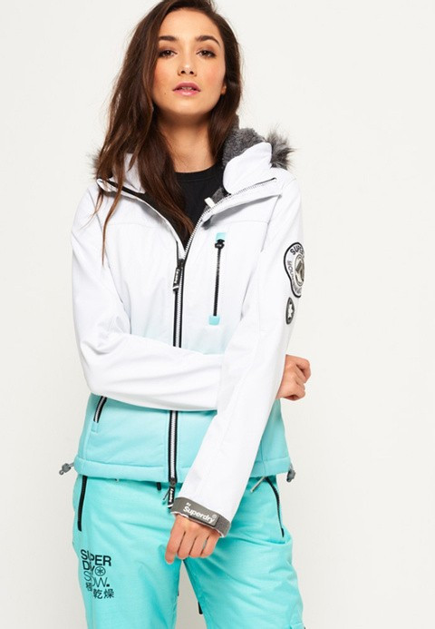 GLACIER - Veste de ski - weiß/neonaqua @ ZALANDO.FR  | Zalando FR
