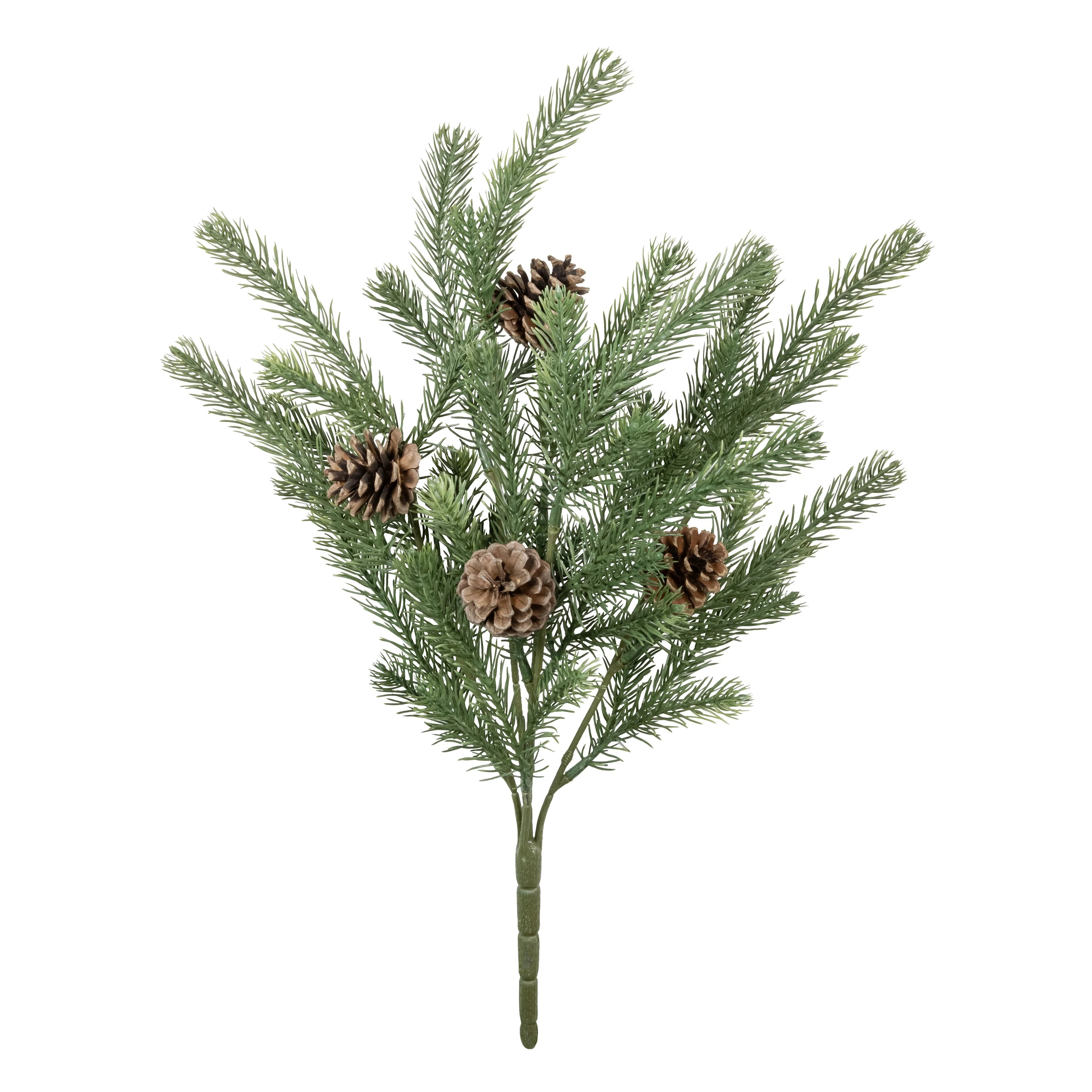 19-inch Artificial Silk Green Pine Mixed Hoilday Bush, for Indoor Use, by Mainstays | Walmart (US)
