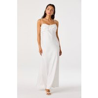 ASTR the Label | Jade Ruffle Trim Maxi Dress in Off white | Size L | ASTR The Label (US)
