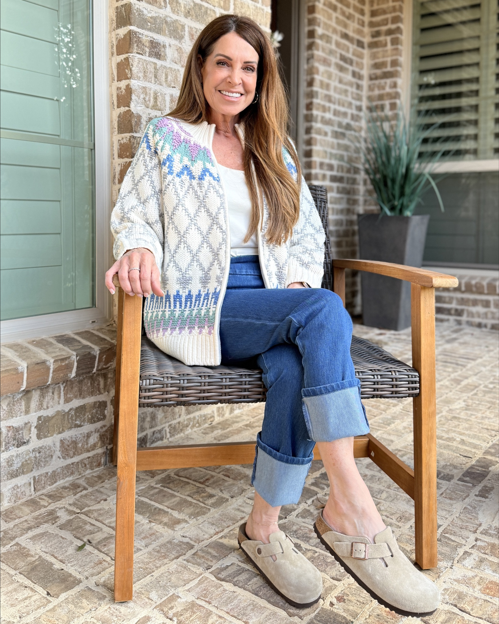 Cozy sweaters that are so soft, you’ll want to wear them on repeat all winter long.

Red cable knit style, fun arctic fox and Fair Isle zipped sweater jacket. All are medium to heavy weight to keep you warm. Perfect for layering. Available in misses, petites and women’s sizes.

I’m wearing size petite small in all sweaters, size 4 petite pull on jeans and petite small tank with shelf bra. I paired with Birkenstock clogs for casual winter outfits.

#LTKOver40 #LTKSaleAlert #LTKPetite