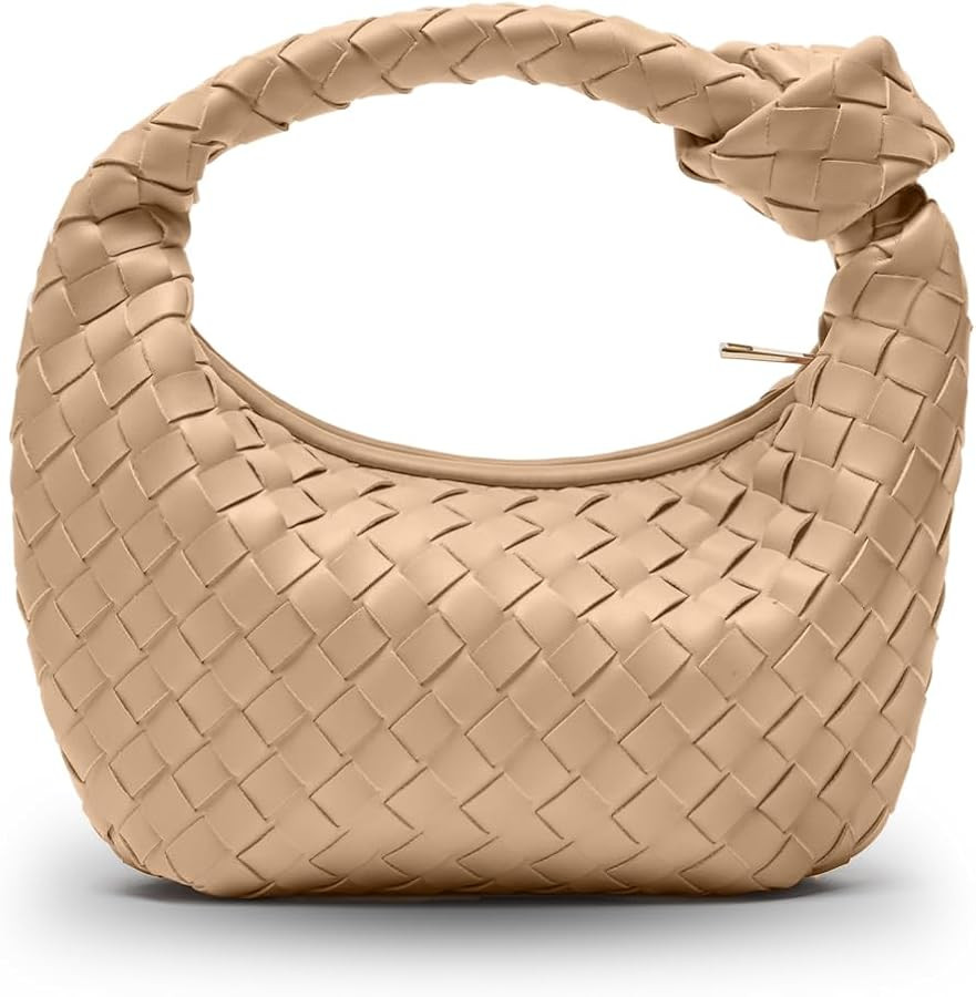 Woven Purse - Woven Bags for Women - Leather Hobo Handbags - Fashion Knotted Small Top Handle Clu... | Amazon (CA)