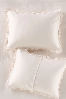Lisbet Tencel Ruffle Shams, Set of 2 | Anthropologie (US)