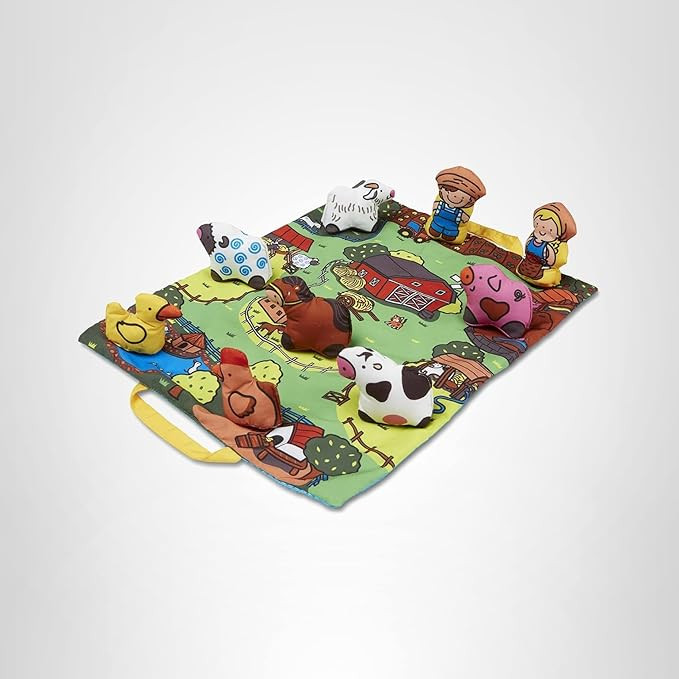 Melissa & Doug Take-Along Farm Baby and Toddler Play Mat (19.25 x 14.5 inches) With 9 Animals - F... | Amazon (US)