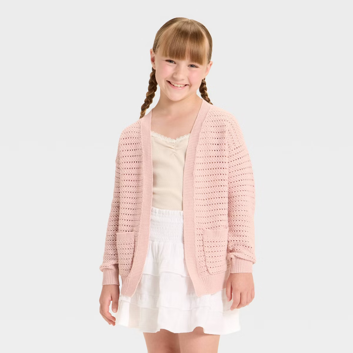 Girls' Pointelle Cardigan - Cat & Jack™ | Target