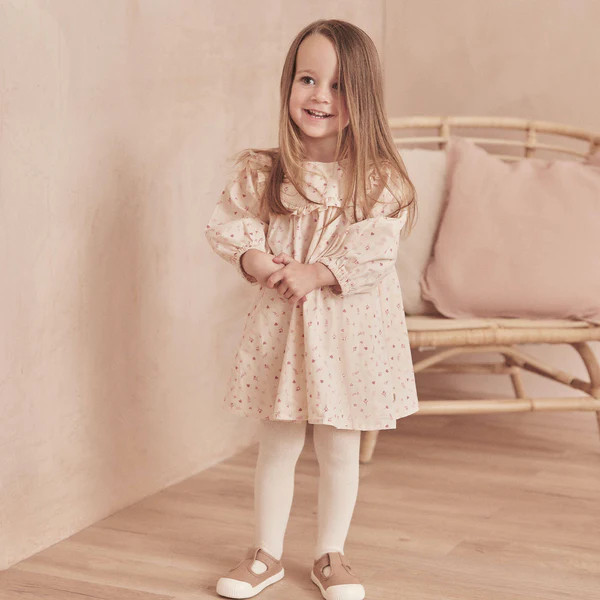 Floral Frilled Collar Dress | Baby Mori