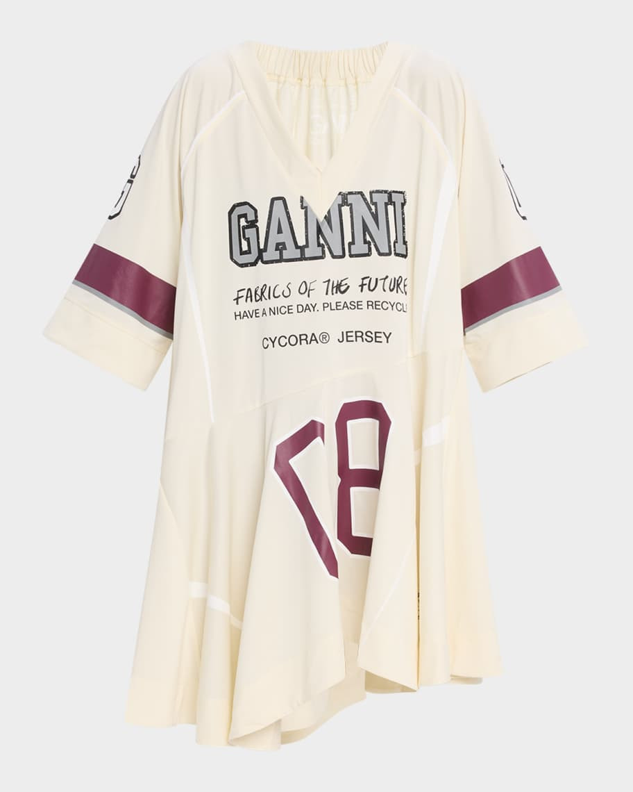 Ganni Oversized Jersey Mini Dress | Neiman Marcus