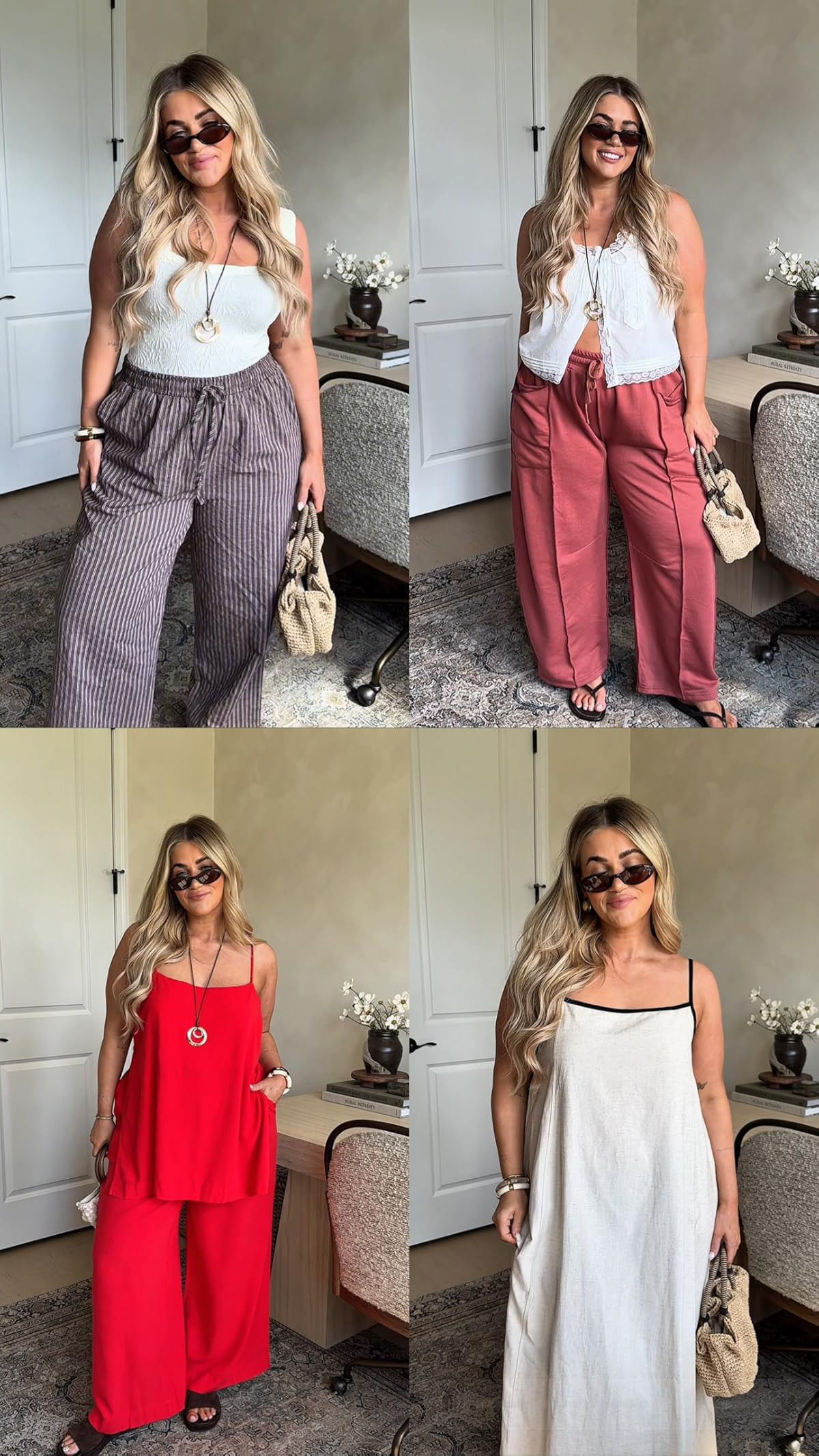 Women Summer Boho Lace Tie Front Tank Beach Vacation Top Button Down Sleeveless Cardigan Crop Y2k... | Amazon (US)