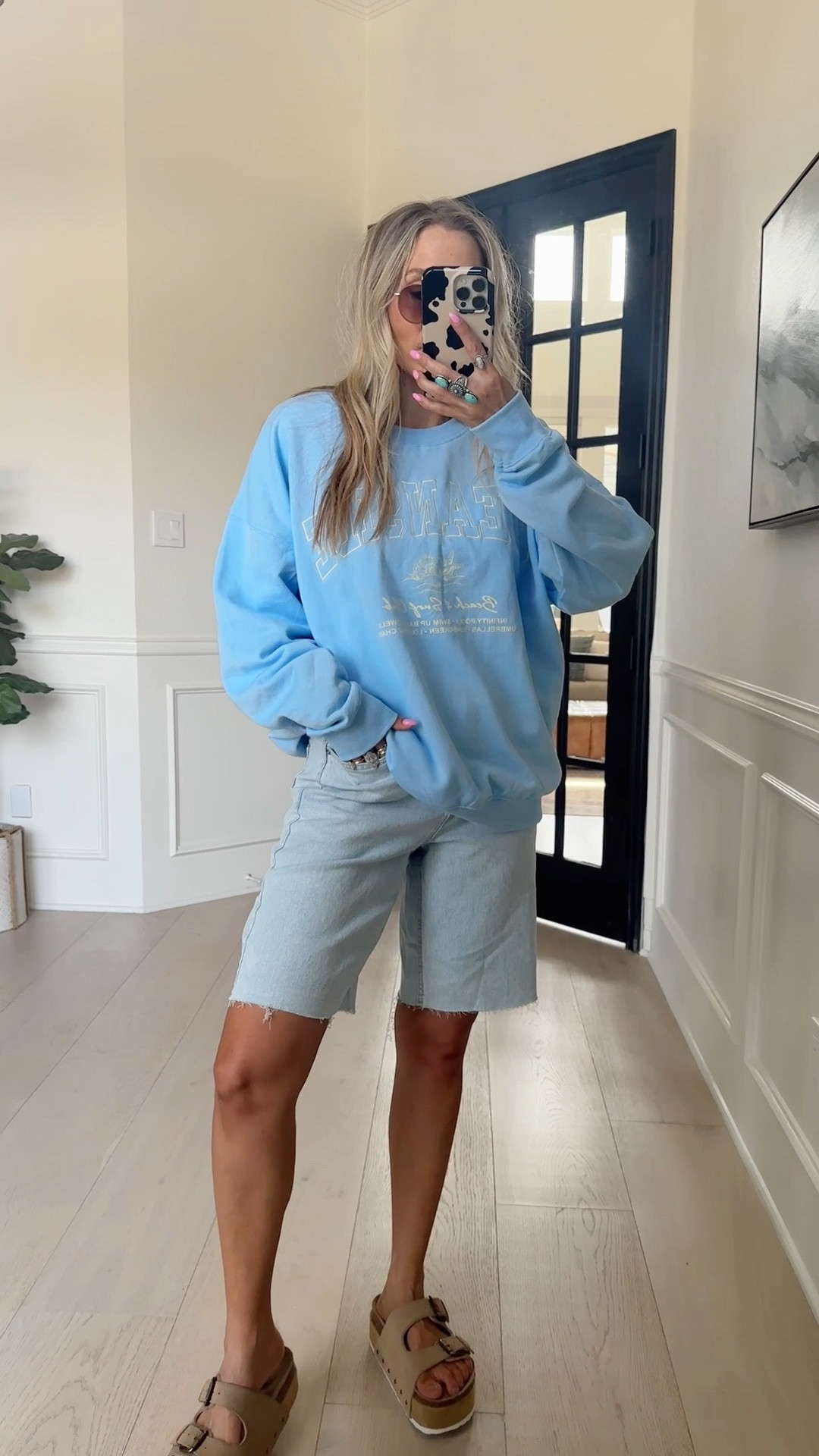 ✨SCROLL TO SHOP✨

This sweatshirt looks high end & I went up two sizes! 

Last year the long / wider shorts were on trend— curious if these will be another favorite again. Wearing tts 

#LTKmomlife #LTKgrwm #LTKootd