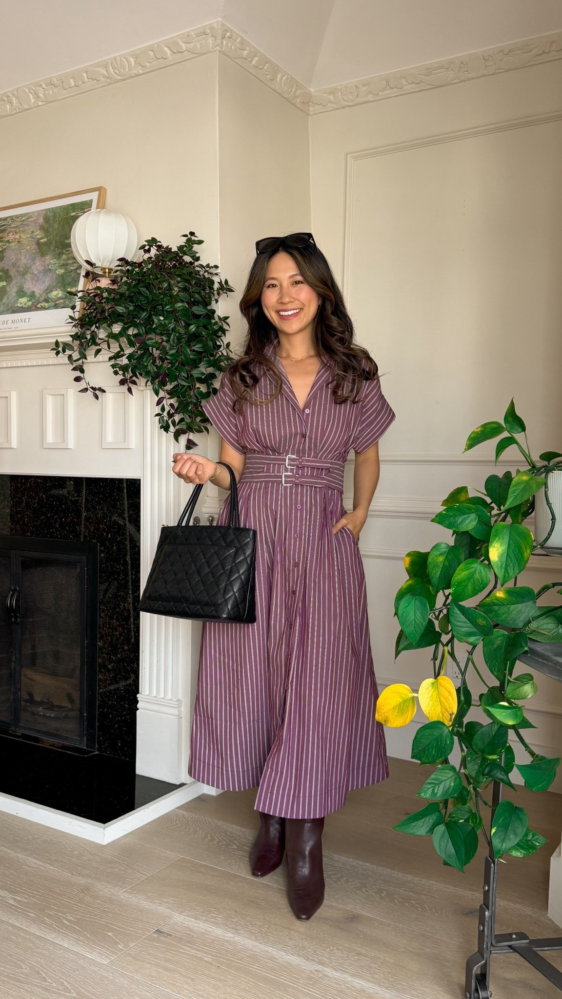 The viral shirt dress that feels as soft as bedsheets looks put together with minimal effort because of the belt and belt, flattering cinch waist and pretty plum color for fall. Wearing petite size small. 

#LTKStyleTip #LTKWorkwear #LTKSeasonal
