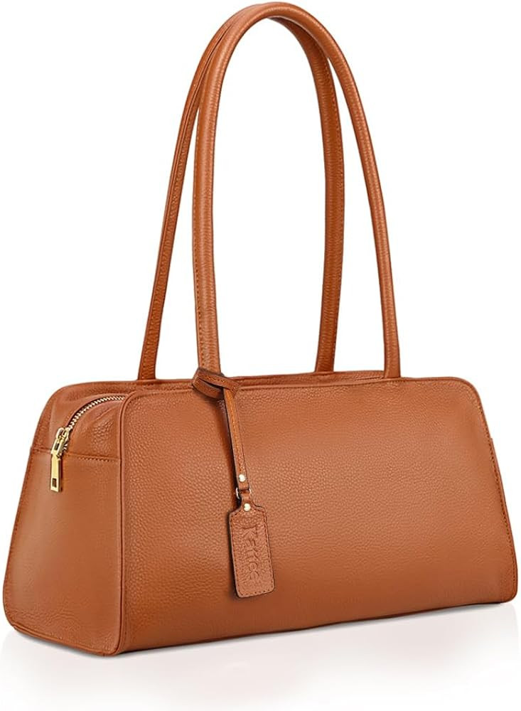 Kattee Leather Purses and Handbags for Women Medium Top-handle Tote Bag Satchel Shoulder Bags | Amazon (US)