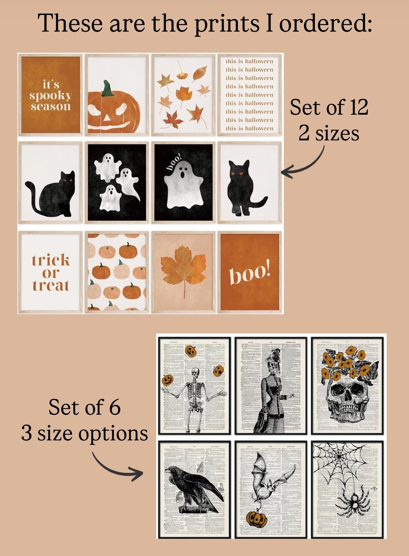 Halloween art prints 

I swap out the prints in my frames seasonally- it’s an easy and cost effective way to make a seasonal change 

My frames are 16x20- matted to 11x14 , I choose the 11x14 prints 

#LTKHome #LTKSeasonal #LTKStyleTip