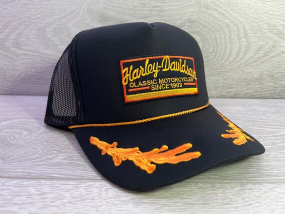 New Harley Captains Black Trucker Hat Cap Snapback Adult Sz | Etsy | Etsy (US)