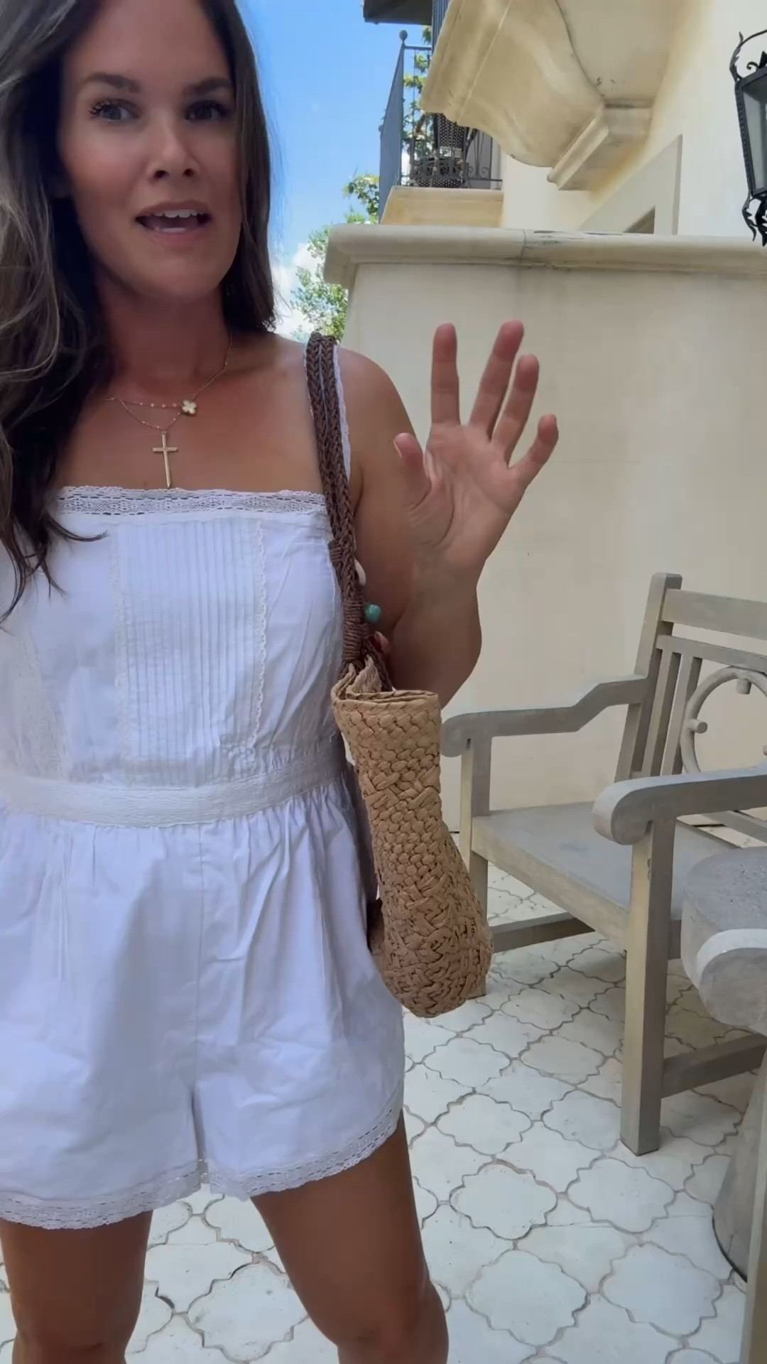 The perfect summer romper 🩵 So flattering, effortless, and easy to throw on. I love the lace details and the adjustable straps!

#LTKSeasonal #LTKdayinmylife #LTKootd