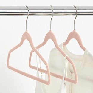 Non-Slip Velvet Suit Hangers Blush Pkg/40 | The Container Store