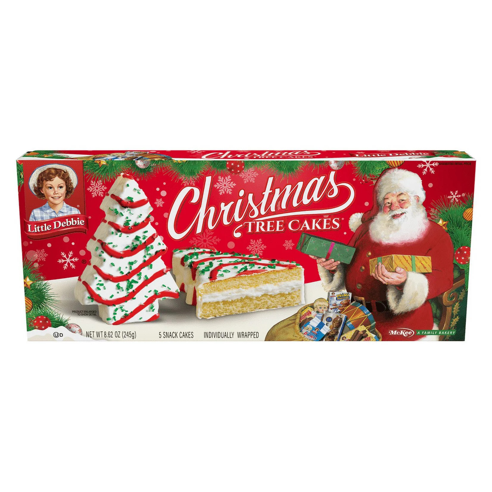 Little Debbie Vanilla Christmas Tree Cakes, 8.52 oz, PACK OF 1 | Walmart (US)